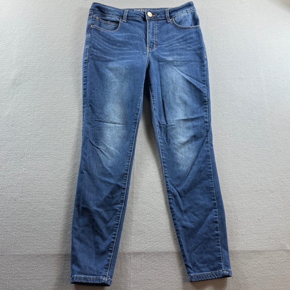Maurices Everflex Jeans Women 12 Regular Blue High Rise Skinny Stretch 33x29